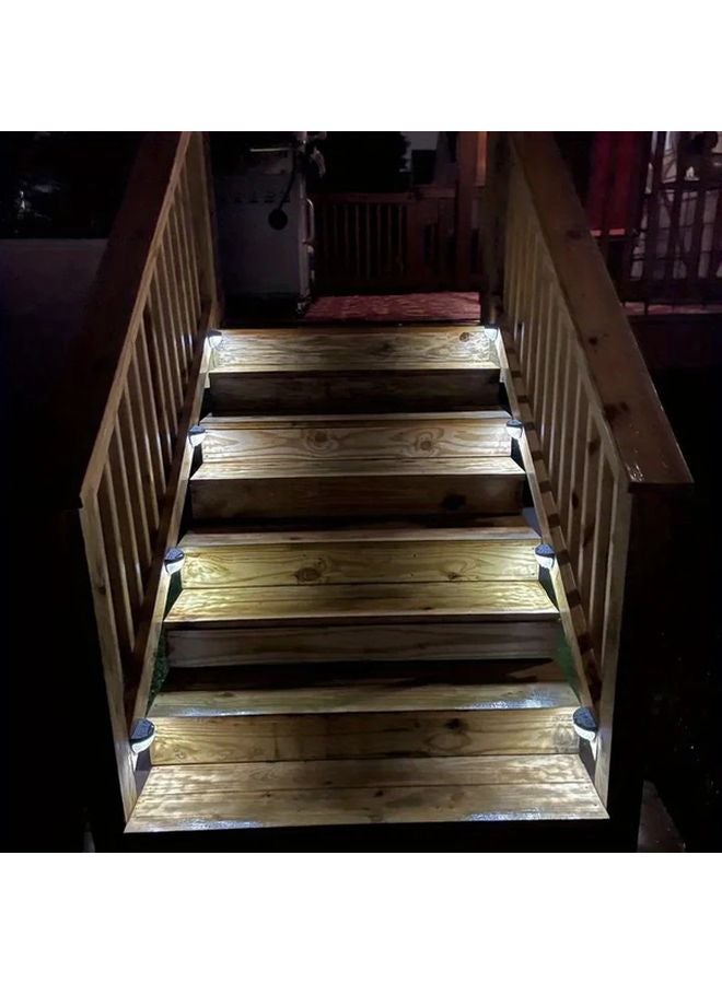 6 حزمة أضواء خارجية تعمل بالطاقة الشمسية مع مستشعر حركة للسياج والفناء والفناء الخلفي، ضوء أبيض - Image 4