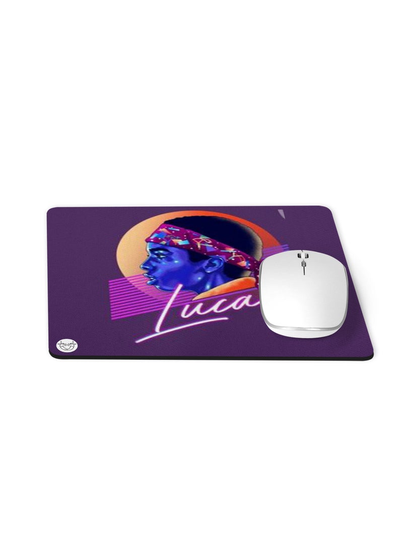 Reeman Design Mouse pad with purple design print 