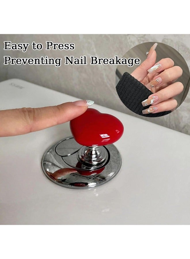 زر خزان المرحاض ، 4 قطع من زر ضغط المرحاض ، زر مساعد لخزان المرحاض ، مقبض زر المرحاض ، مقبض الماء العلوي ، أداة خزان المياه - Image 3