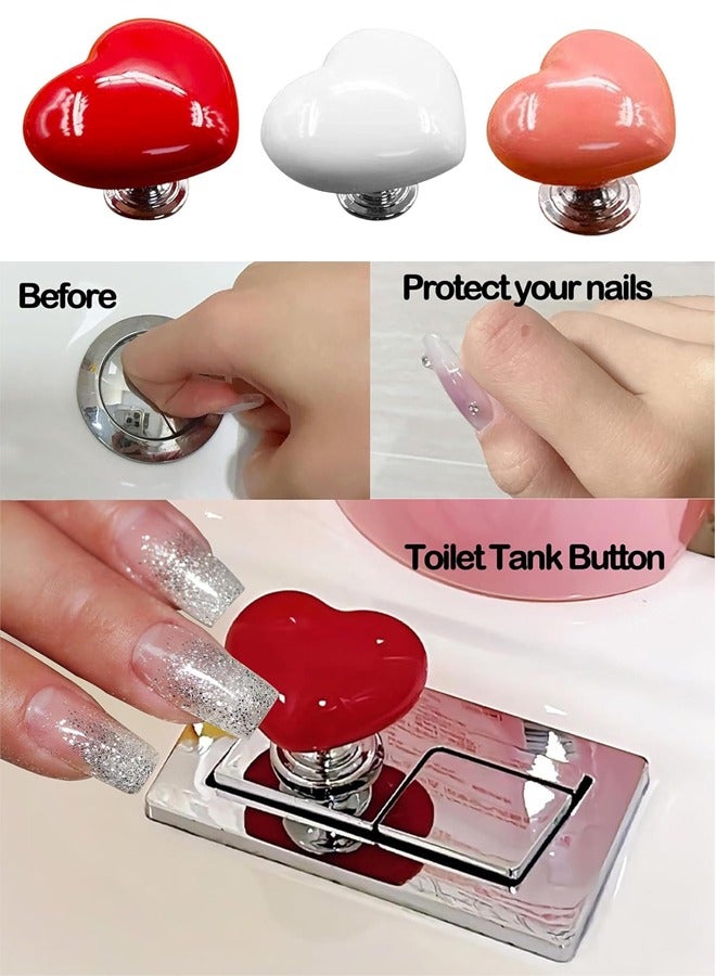 زر خزان المرحاض ، 4 قطع من زر ضغط المرحاض ، زر مساعد لخزان المرحاض ، مقبض زر المرحاض ، مقبض الماء العلوي ، أداة خزان المياه - Image 4