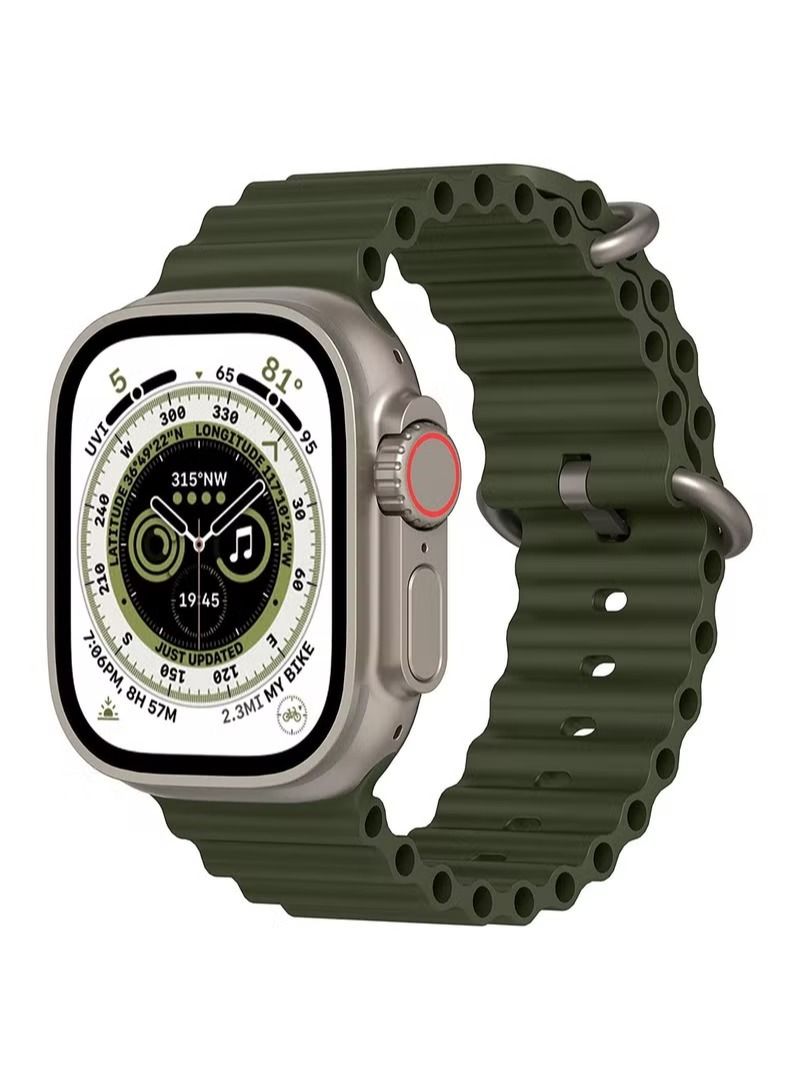 Ocean Silicon Watch Band Strap for Apple Watch Ultra 49mm/45mm/44mm/42mm Compatible with iWatch Series 8/Ultra/7/SE/6/5/4/3/2/1