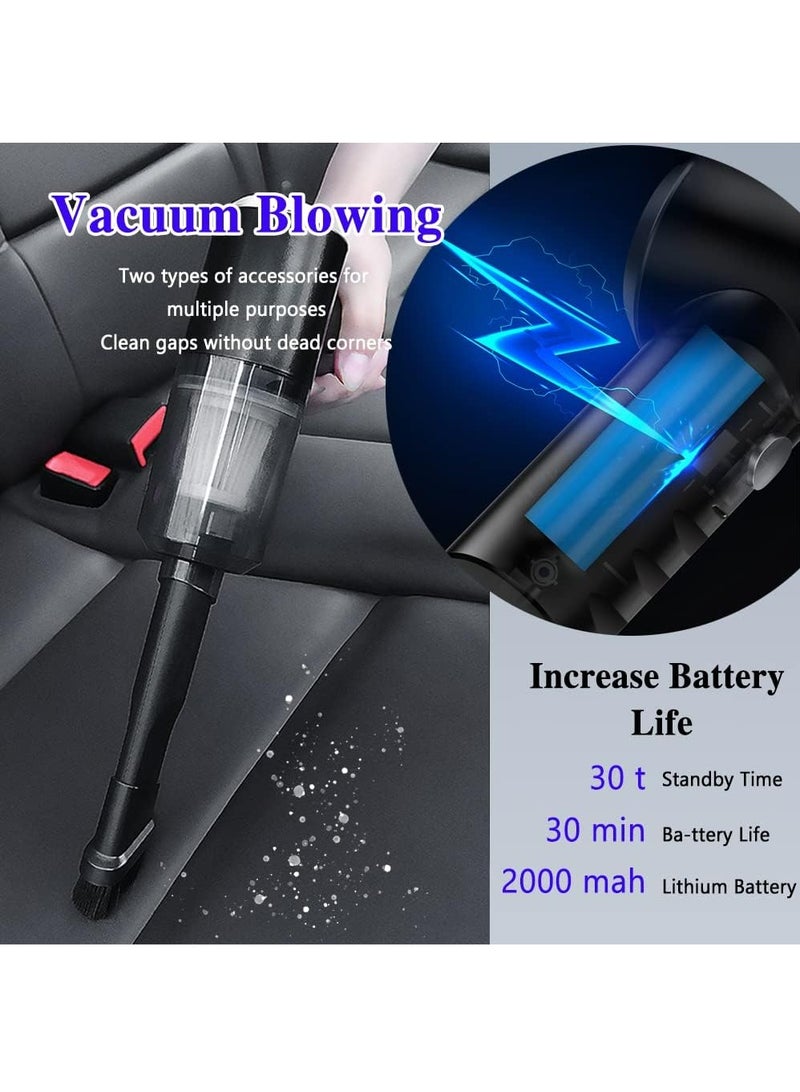 MODERN HOME Wireless Handheld Car Vacuum Cleaner, Portable Vacuum Cleaner for Car, Suction Car Vacuum Cleaner, 5500PA Suction Cordless Car Vacuum, Rechargeable Mini Car Vacuum for Vehicle, Home and Office - Image 2