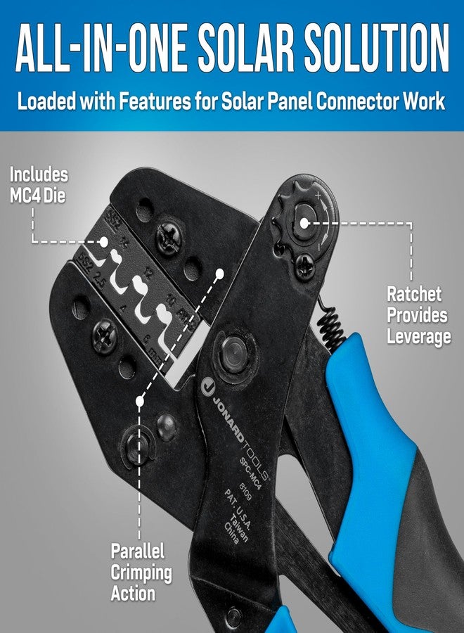 Jonard Tools SPC-MC4 Crimper for Solar Panel MC4 Connector Contacts with Included Crimping Die - Image 4