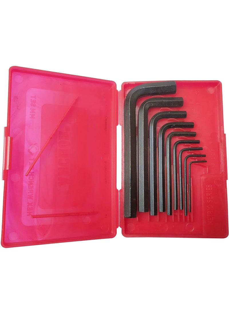 Inditrust - INDITRUST Pro 9pc Hex Allen Key Set in PLASTIC BOX Allen Key Wrench Allen Key Set - Image 1