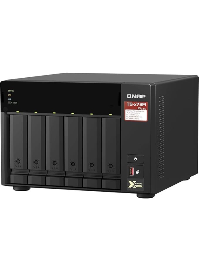 QNAP TS-673A-8G 6 Bay High-Performance NAS with 2 x 2.5GbE Ports and Two PCIe Gen3 Slots - Image 1