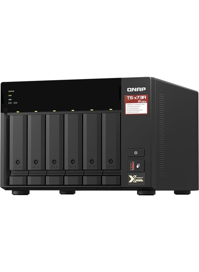 QNAP TS-673A-8G 6 Bay High-Performance NAS with 2 x 2.5GbE Ports and Two PCIe Gen3 Slots - Image 2