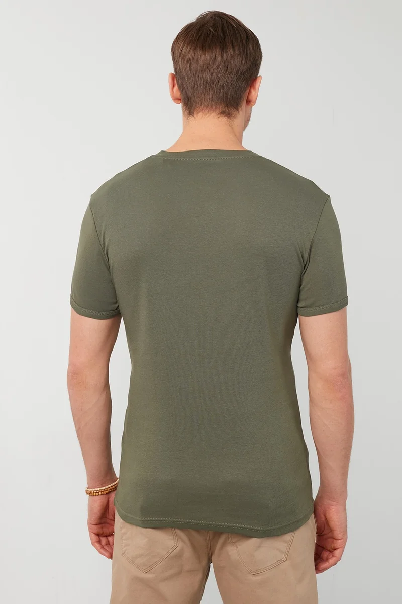بوراتي 100% Cotton V-Neck Slim Fit T Shirt Men's T SHIRT 5902122