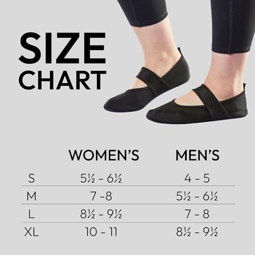 Nufoot Futsole Women's Soft-Sided Shoes for Indoors/Outdoors, Foldable & Flexible Footwear for Sport, Exercise, Yoga or Travel, Dance Shoes, Black, Medium - Image 4