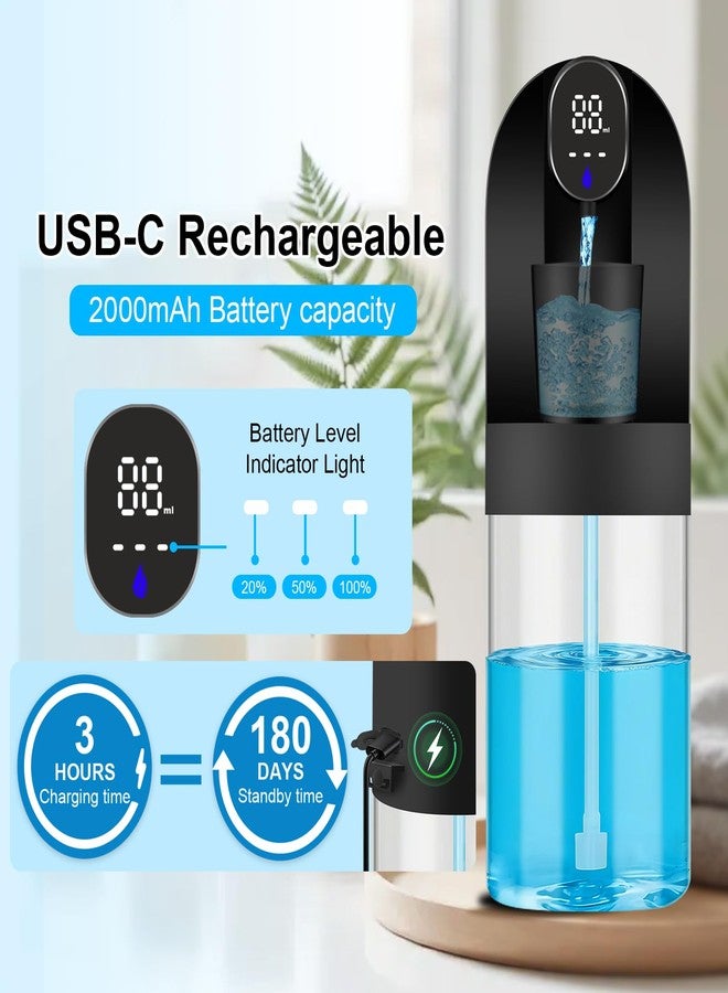 OHIFAST Automatic Mouthwash Dispenser for Bathroom, 20.29 oz Touchless Smart Wall-Mounted Mouth Wash Dispensers, 4 Magnetic Cups, 4 Dispensing Modes, Hands-Free Bathroom Accessories for Home Kids Family-Black - Image 4