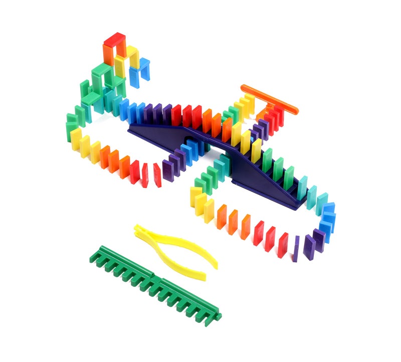 Bulk Dominoes Mini Domino Kit Dominoes Set STEM STEAM Small Toys Family Games for Kids Kids Toys and Games Building Toppling Chain Reaction Sets Starter - Image 4