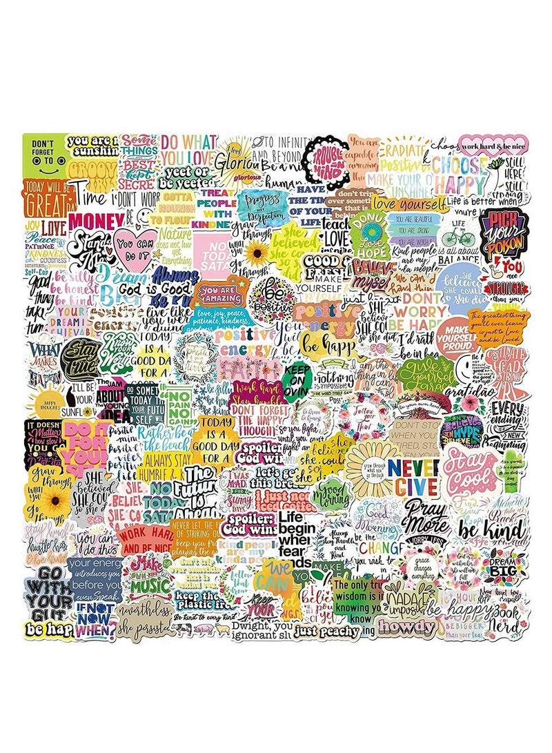 Y&D 200Pcs Inspirational Words Stickers Pack, Motivational Quote for Teens and Adults,Vinyl Decals Water Bottles Laptop Phone Case  - Image 1