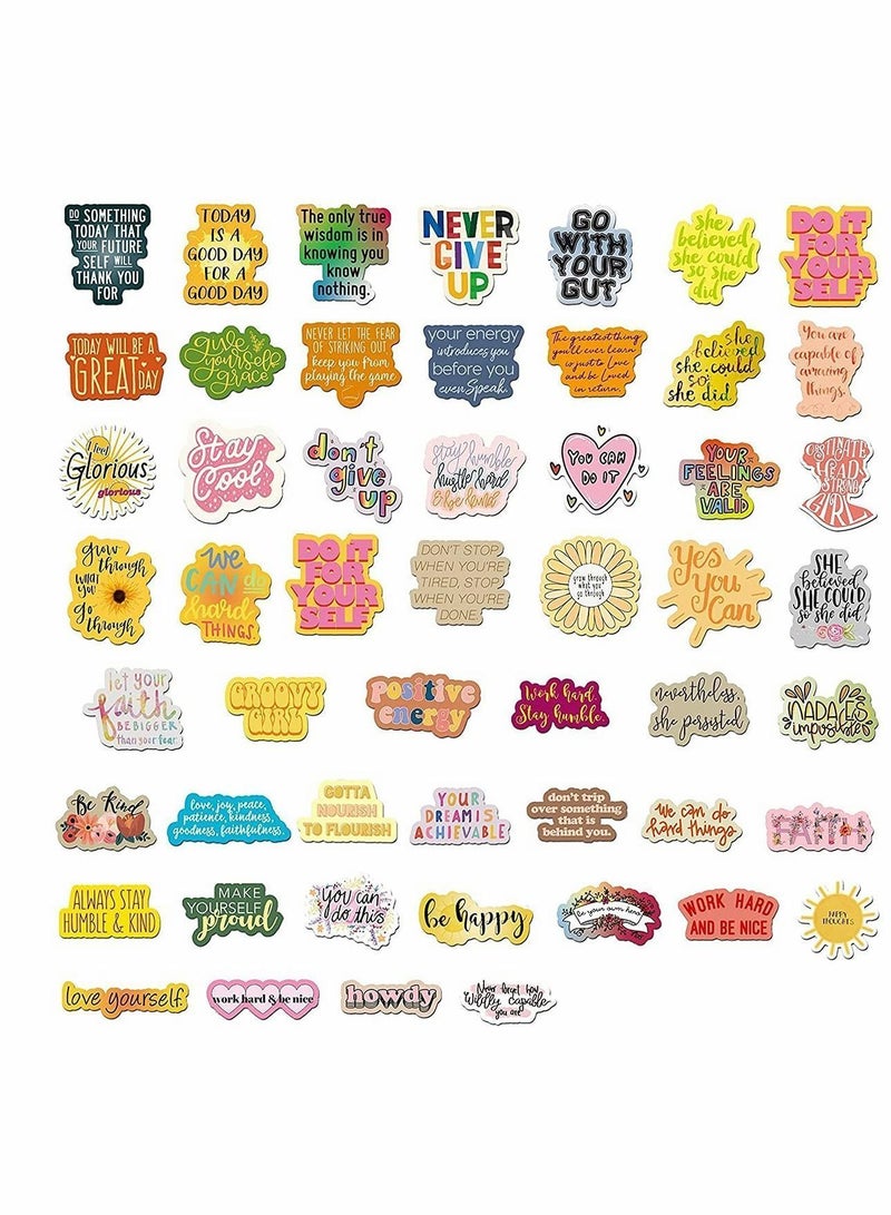 Y&D 200Pcs Inspirational Words Stickers Pack, Motivational Quote for Teens and Adults,Vinyl Decals Water Bottles Laptop Phone Case  - Image 2