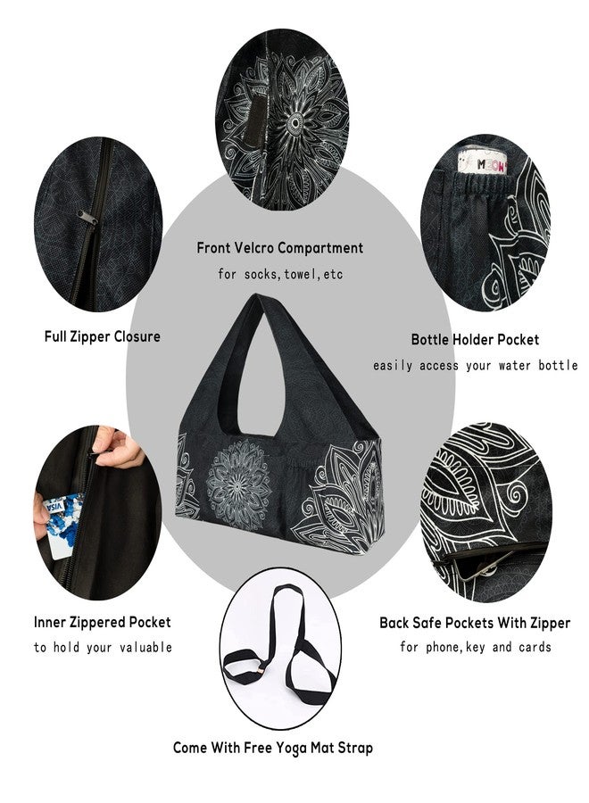 BagYG Yoga Mat Bag - Large Yoga Bag with Yoga Mat Strap, Zipper and Pockets - Yoga Bags and Carriers Fits All Your Stuff - Yoga Mat Bags for Women Fits Most Size Mats - Image 3