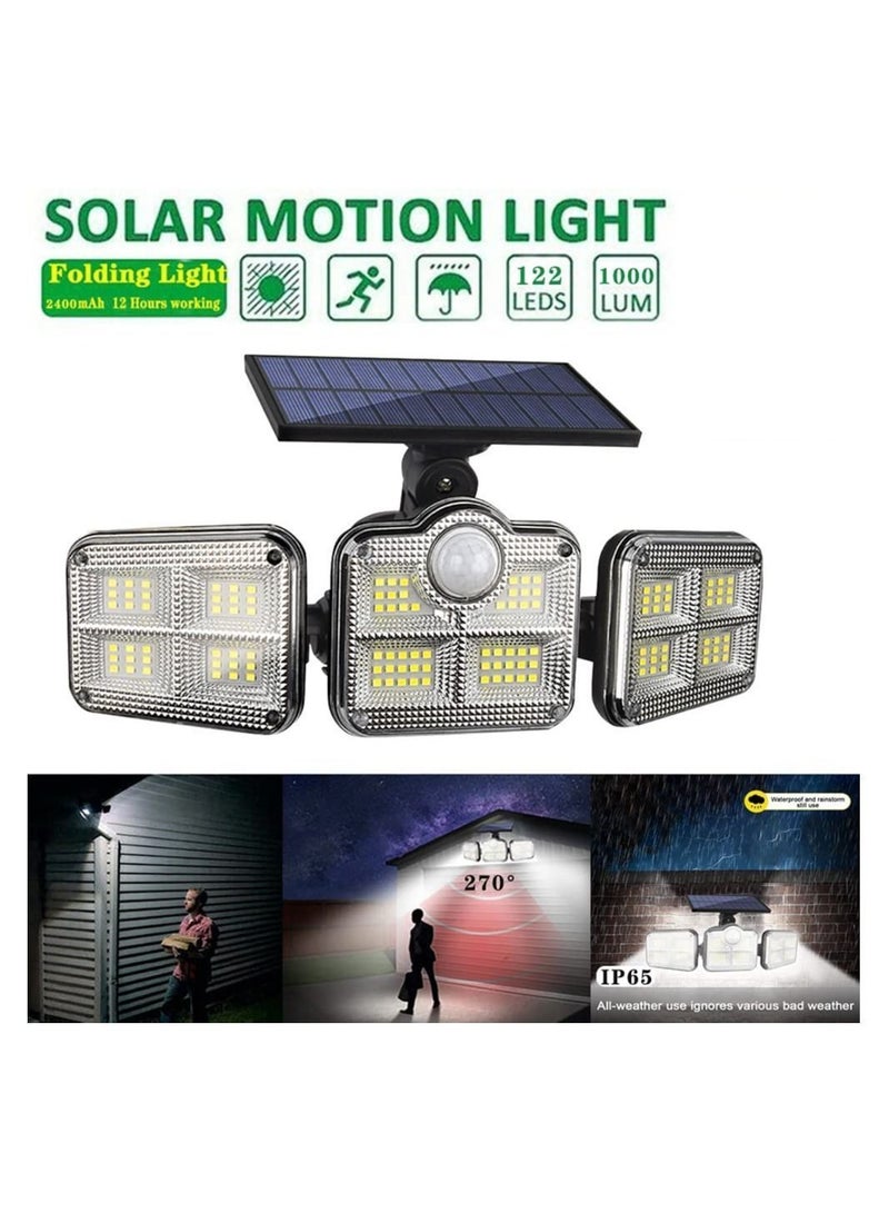 JOYWAY Solar Outdoor Light with Motion Sensor, Rotatable 122 Pcs LED Powered Security Light, Waterproof Outdoor, Super Bright Wall 3 Modes With remote control - Image 2