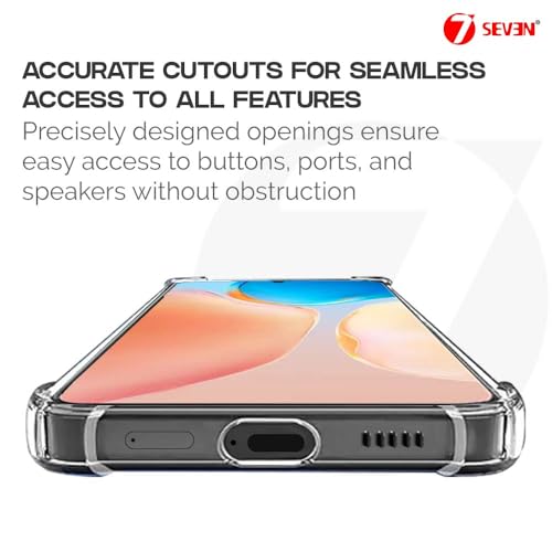 7-Seven 7SEVEN® Back Cover for VIVO X70 Pro Transparent Mobile Back Case Shock Proof Design Camera Edges Protection Crystal Clear Phone Case Silicon Soft TPU and Flexible Bumper Phone Cover - Image 5
