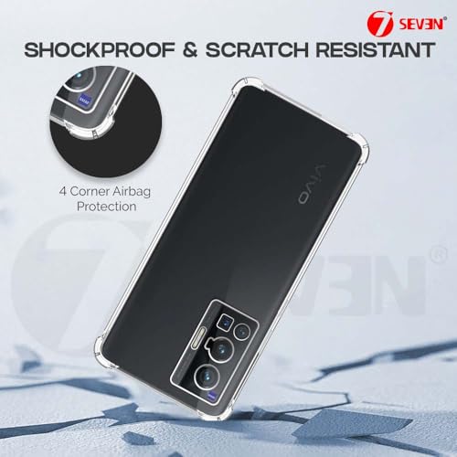 7-Seven 7SEVEN® Back Cover for VIVO X70 Pro Transparent Mobile Back Case Shock Proof Design Camera Edges Protection Crystal Clear Phone Case Silicon Soft TPU and Flexible Bumper Phone Cover - Image 4