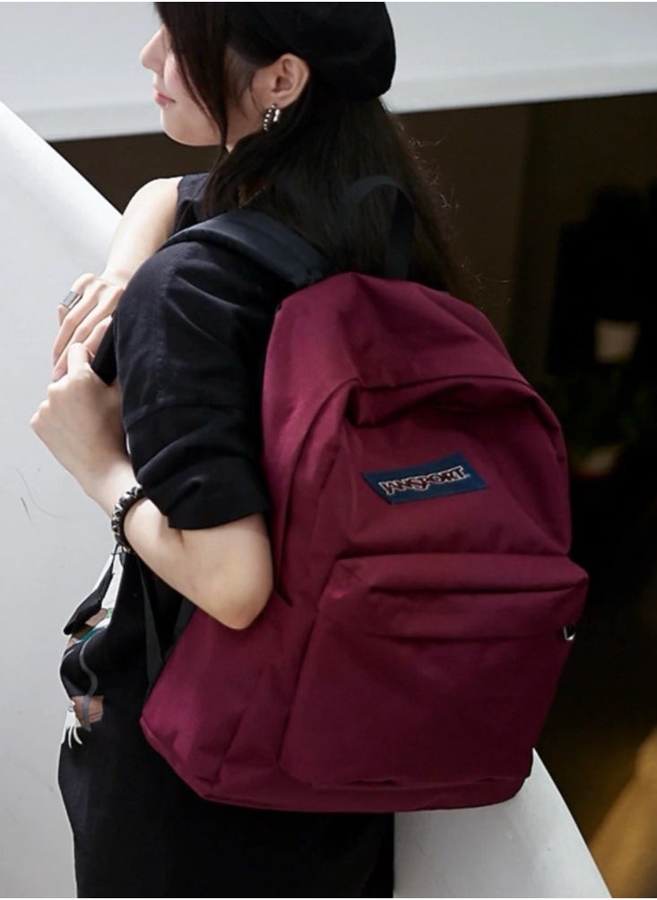 JANSPORT - JanSport SuperBreak Classic Casual Backpack Back to School Bag 26L - Burgundy Red - Image 1