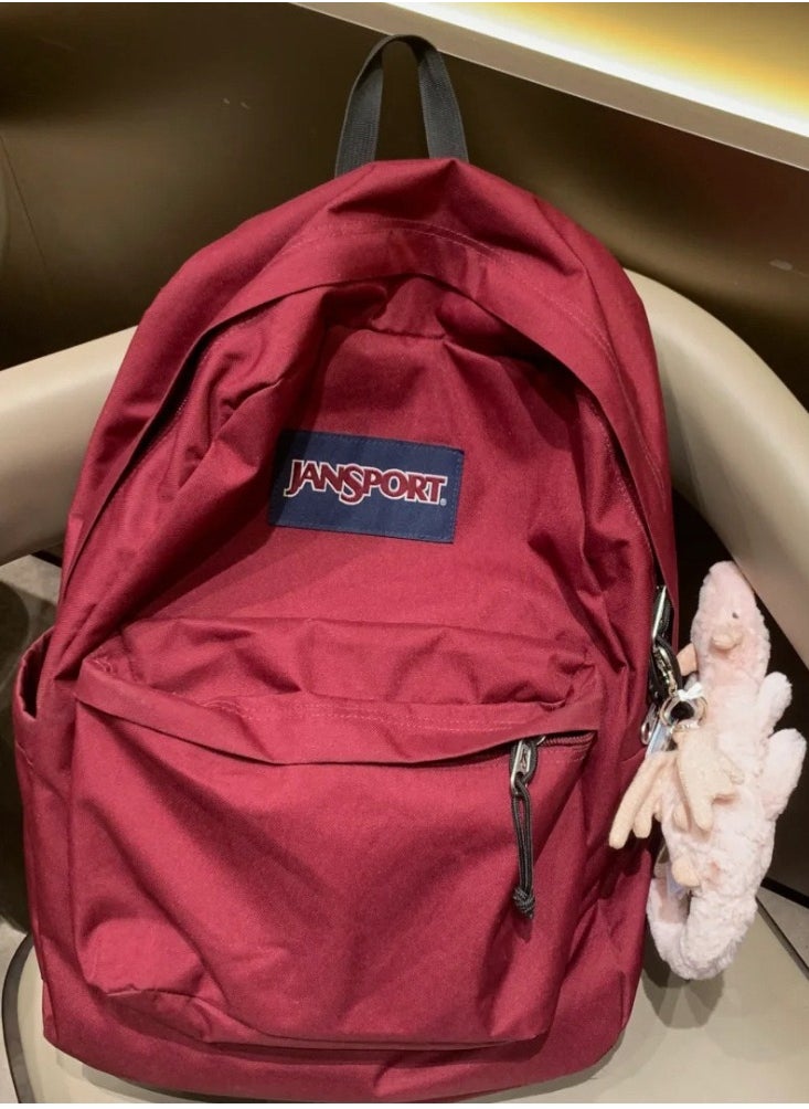 JANSPORT - JanSport SuperBreak Classic Casual Backpack Back to School Bag 26L - Burgundy Red - Image 1
