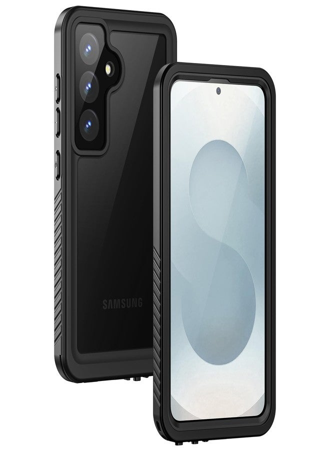 جراب Lanhiem لهاتف Samsung Galaxy S25+ Plus، جراب مقاوم للماء والغبار IP68 مع واقي شاشة مدمج، غطاء حماية كامل الجسم مقاوم للصدمات لهاتف Galaxy S25 Plus مقاس 6.7 بوصة، أسود/شفاف - Image 1