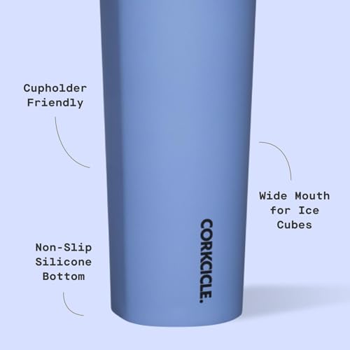 Corkcicle Sport Canteen - Keeps Drinks Cold 25 Hours - Stainless Steel Water Bottle - Triple-Insulated - Spill-Proof - Summer Drinkware Gift - Keeps Drinks Ice Cold - 20 oz - Periwinkle - Image 4