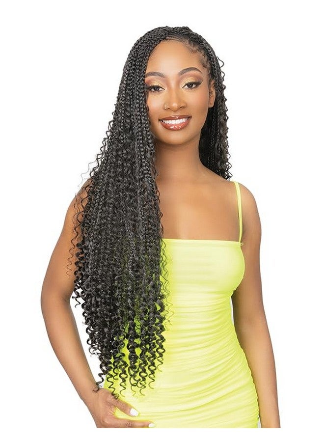 Janet Collection - Encore Lavie French Deep Bulk - Crochet Briad - Human Hair - Wet & Wavy Style (18", 1B) - Image 2