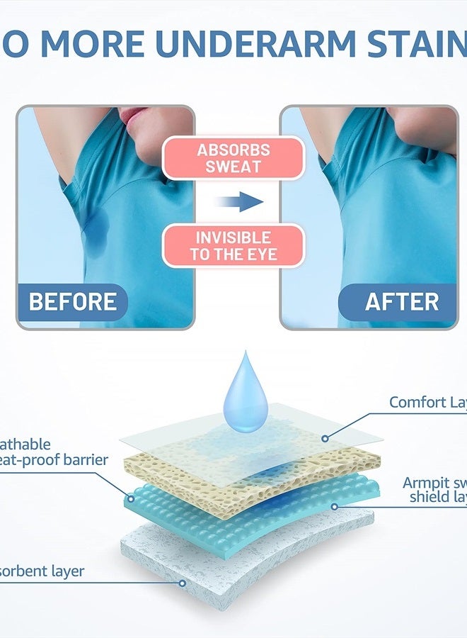 Aoeoun Underarm Sweat Pads,Aoeoun Armpit Sweat Pads for Women and Men [100 Packs],Premium Sweat Shield Fight Hyperhidrosis,Disposable Underarm Pads for Sweating Women,Comfortable Unflavored, Non Visible - Image 3