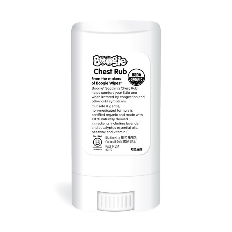 Boogie Chest Rub Stick for Soothing Relief, Petroleum-Free, USDA Organic, Naturally Derived, Soothing Eucalyptus and Lavender, 0.49 oz (Pack of 1) - Image 2