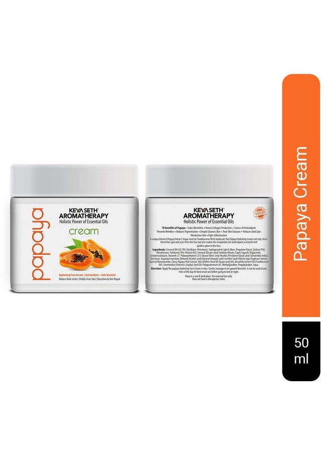 Keya Seth Aromatherapy Keya Seth Aromatherapy Papaya Cream Papaya Extract & Vit B5 Enriched Brightening Glowing & Anti Blemish Removes Pigmentation & Dark Spots Nourishes & Hydrating Cream For Menwomen (50Ml)  - Image 2