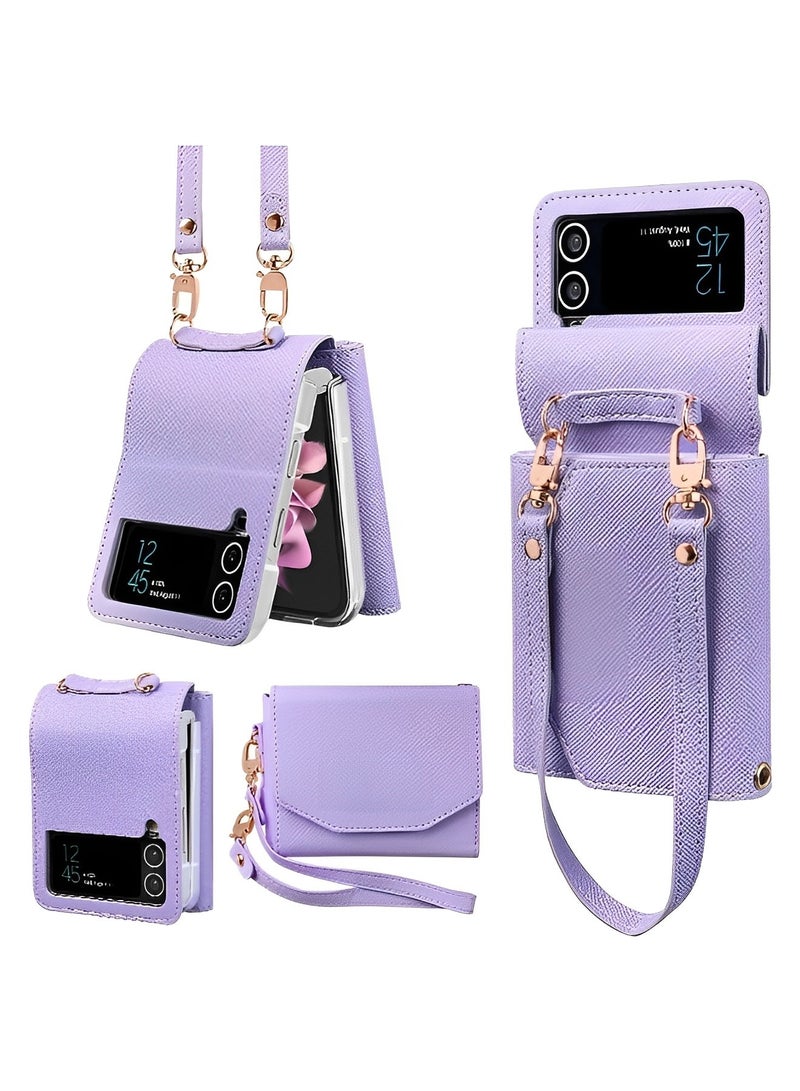 REOCLE Phone Case for Samsung Galaxy Z Flip 3 4 Full-Body Protective Case Anti-Scratch Shockproof Case for Samsung Galaxy Z Flip 3 4 - Image 2