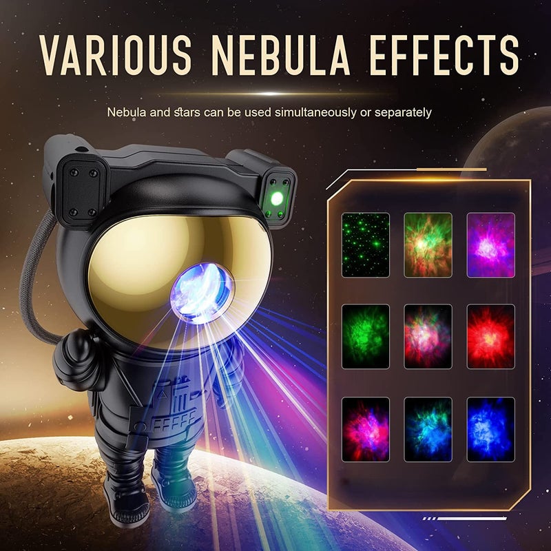 Mooyran Night Light Projector - Cool Stuff Tiktok Trend Items, Galaxy Star Astronaut Space Ceiling Projector, Led Lights for Bedroom Accessories Kids Room Decor, Starry Nebula Lamp - Image 2
