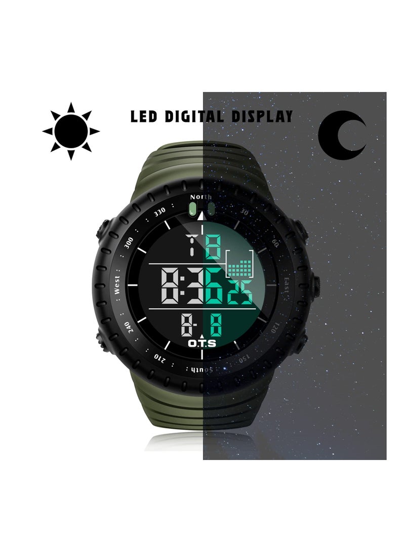 Y&D Men's Digital Sports Watch - Waterproof Tactical with LED Backlight Perfect for Outdoor and Indoor  - Image 3