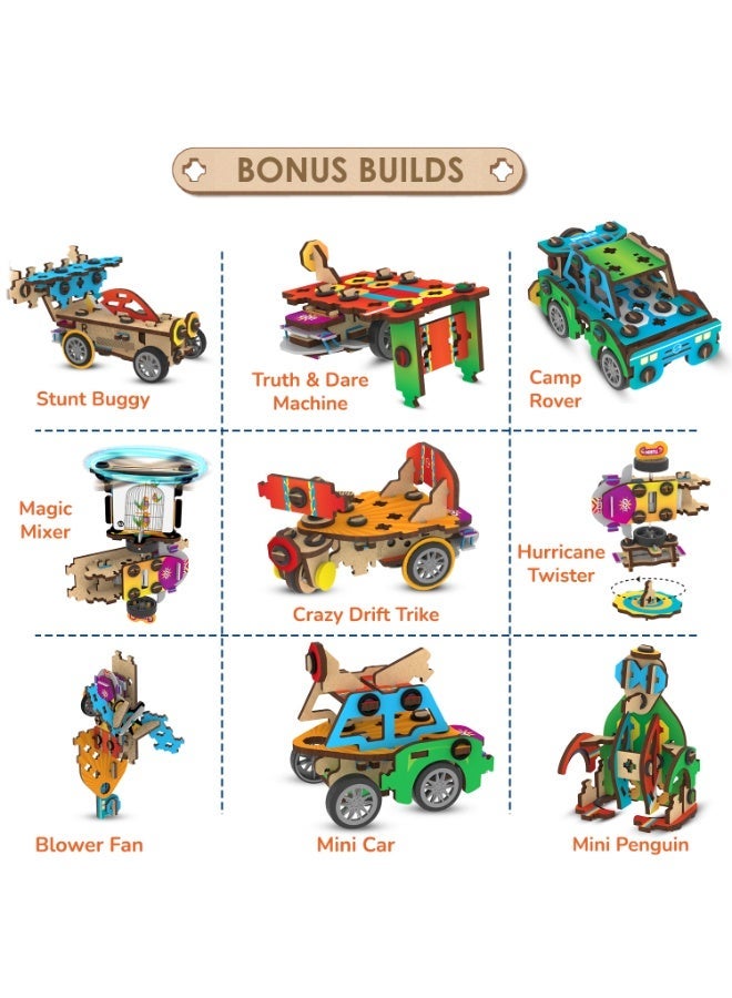 Smartivity Spin-n-Go Kit DIY STEM Educational Toy Kit for Kids | Wooden Learning Toy | Build & Play | Gift for Boys & Girls - Image 5