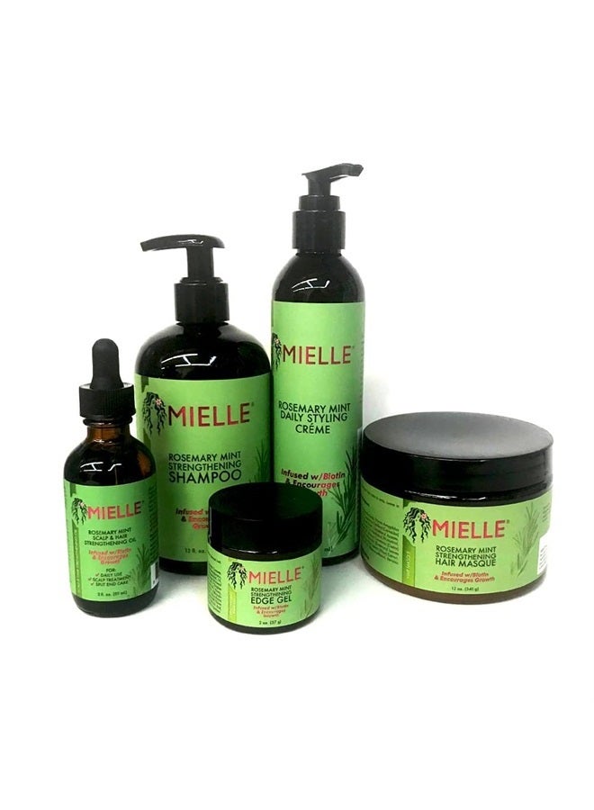 MIELLE Rosemary Mint Organics Infused with Biotin and Encourages Growth Hair Products for Stronger and Healthier Hair and Styling Bundle Set 5 PCS 5 Piece SetNone - Image 1