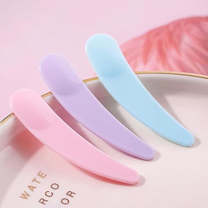TUZAZO 200pcs Mini Spatula for Cosmetics, Bulk Disposable Makeup Spatulas Mini Plastic Makeup Scoop Spatulas for Cosmetic Mixing and Sampling (Multi Colored with Storage Box) - Image 5