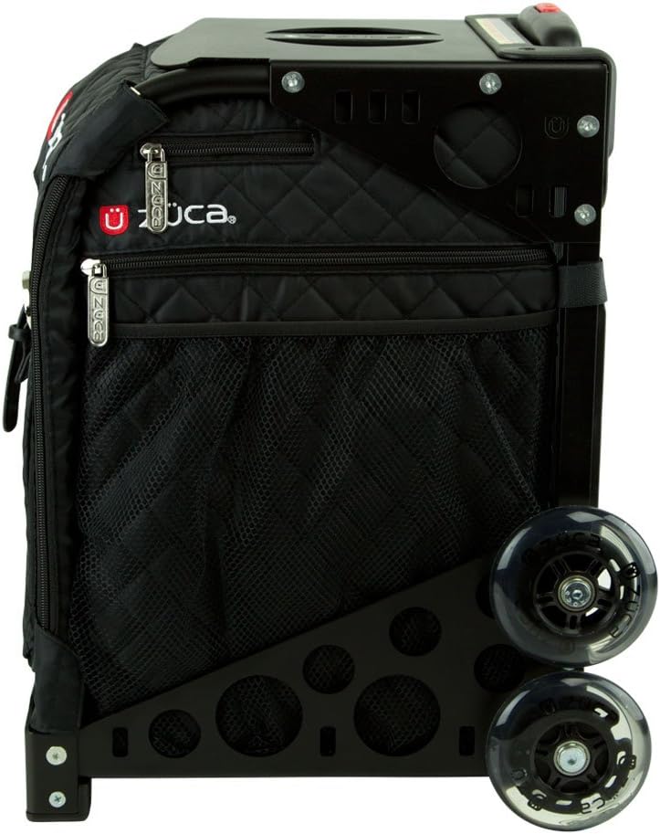 Zuca Mystic Sport Insert Bag Quilted Black wRhinestones with Black NonFlashingWheels Sport Frame - Image 3