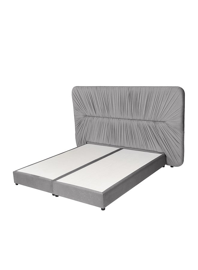 House One Geno | Velvet Bed Frame - Dark Grey 