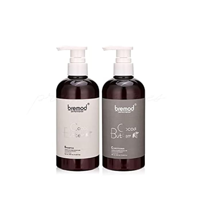 BREMOD Performance Cocoa Butter Shampoo and Conditioner, 400ml Each - Image 1