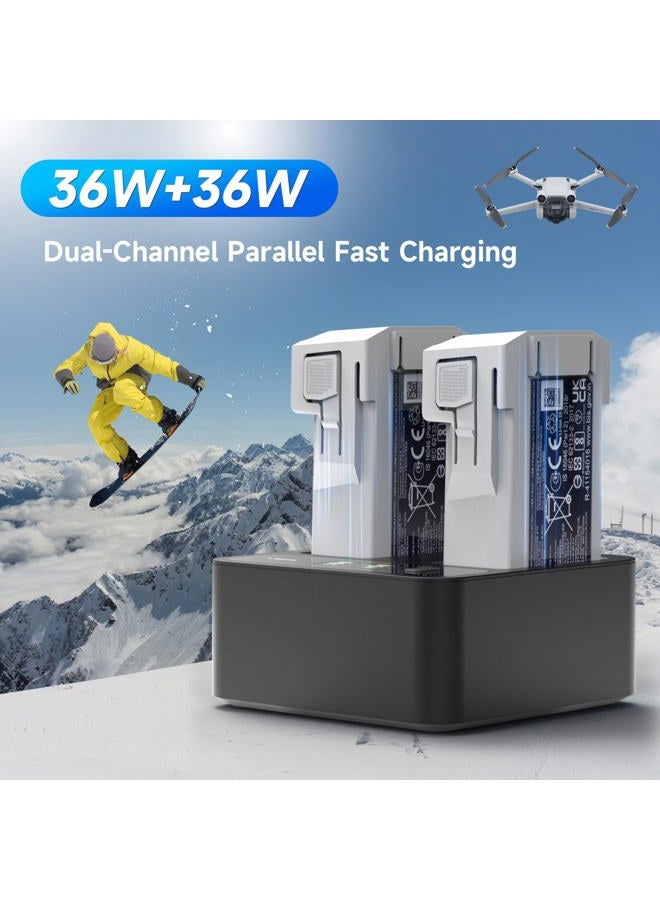 iSDT MC234AC Drone Battery Charger for DJI Mini 3/4/4 Pro, 72W Dual - Port Fast Charging, 36W + 36W Parallel Charge, App Control, Built - in GaN & Quiet Fan, USB - C Output - Image 4