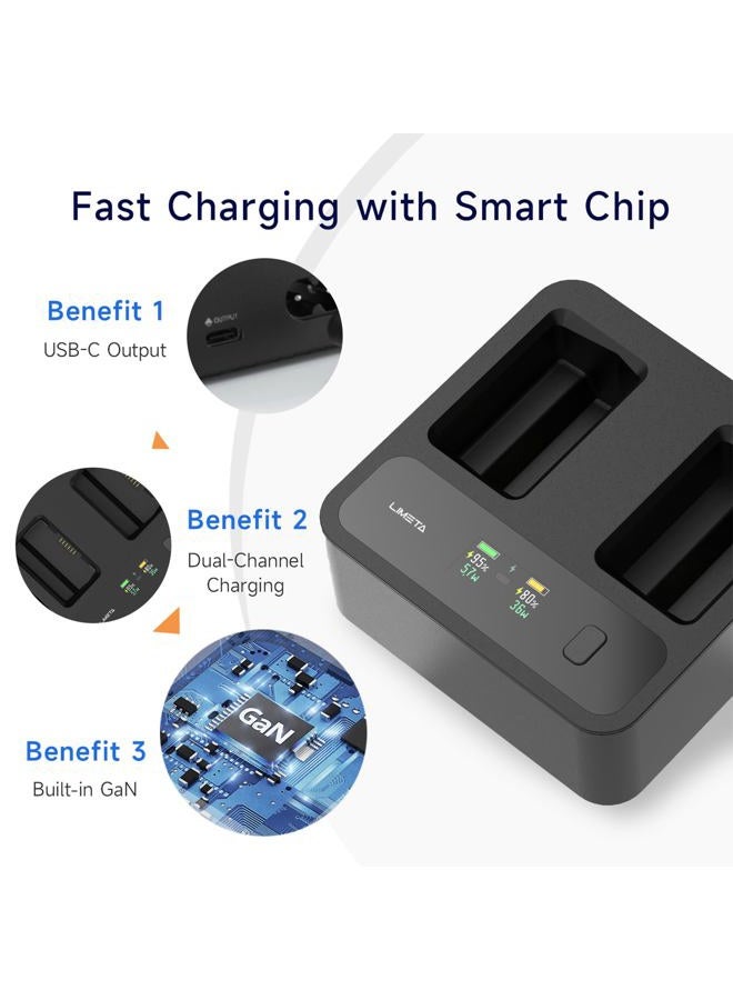 iSDT MC234AC Drone Battery Charger for DJI Mini 3/4/4 Pro, 72W Dual - Port Fast Charging, 36W + 36W Parallel Charge, App Control, Built - in GaN & Quiet Fan, USB - C Output - Image 5