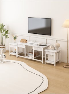 Shofenkei Set of 3 Nesting Sofa Tables, Small Coffee Table for Living Room and Office,Living Room Center Table,Combination End Table(White)  - Image 1
