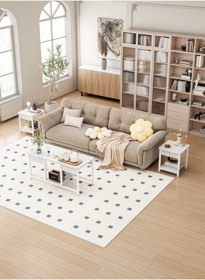 Set of 3 Nesting Sofa Tables, Small Coffee Table for Living Room and Office,Living Room Center Table,Combination End Table(White)