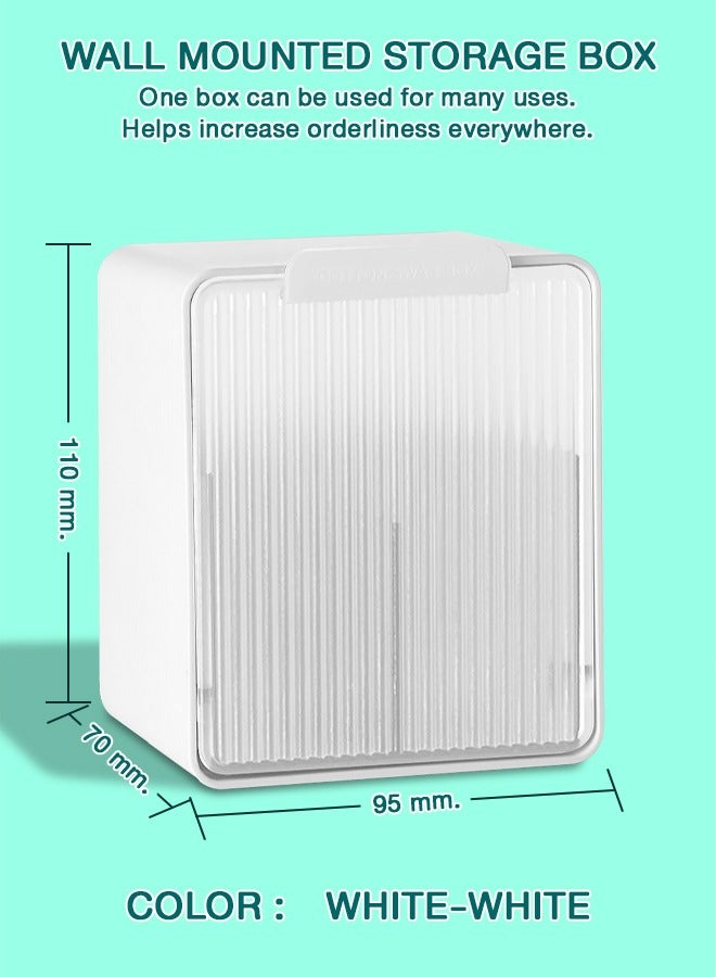 Multifunctional Storage Box, Wall-Mounted Cotton Swab Box, Waterproof and Insect-Proof, Removable for Cleaning, Easy to Install - Image 1