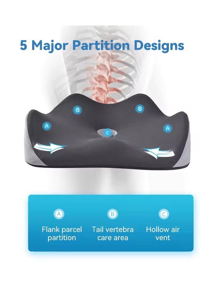 Loquat Medical Memory Foam Seat Cushion For Lower Back And Spine Support And Spine And Relieve Hemorrhoid Pain - Image 4