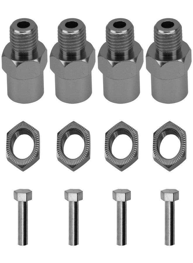 Vgoohobby Aluminum Alloy 12mm to 17mm Wheel Hex Drive Hub Adapter Conversion 15mm Offset Extension for 1/10 Off-Road RC Car Monster Truck (Titanium) - Image 4