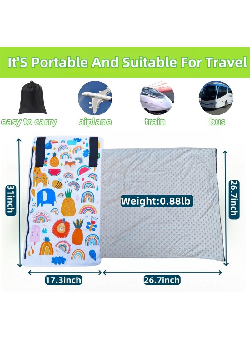 WALALLA Kids Airplane Bed with Quilt, Airplane Seat Extender for Kids,Kids Airplane Bed， Kids Airplane Travel Essentials, Baby Travel Essentials，with Quilt，Portable, Foldable Airplane Crib for Kids - Image 5