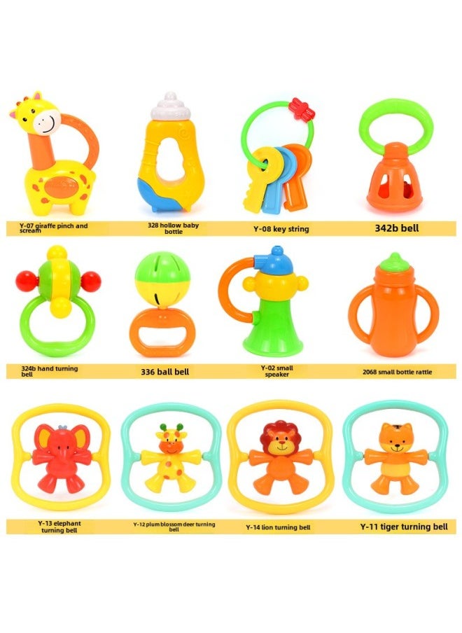 Baby Rattle Bed Bell Bulk Item Baby Rattle Newborn Baby Early Education Educational Rattle Toy-Color: Giraffe Pinching  - Image 5