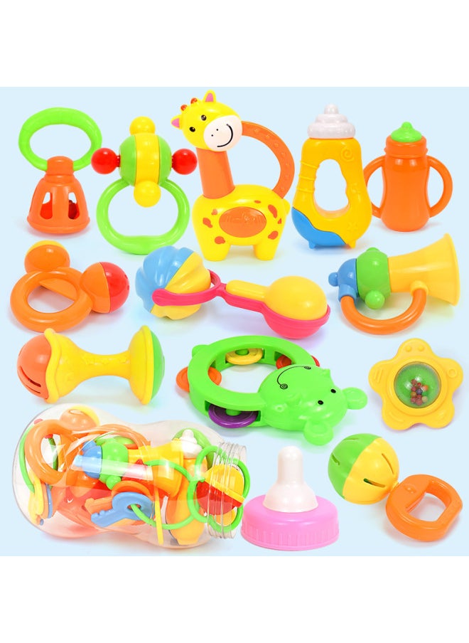 Baby Rattle Bed Bell Bulk Item Baby Rattle Newborn Baby Early Education Educational Rattle Toy-Color: Giraffe Pinching  - Image 3
