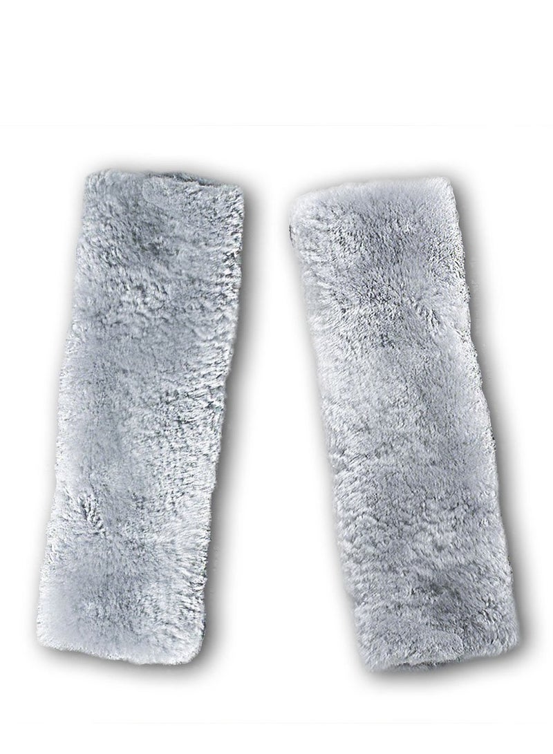 Excefore Soft Faux Sheepskin Seat Belt Shoulder Pad, 2 Pack Plush Car Seat Belt Shoulder Pads Cover - Image 1