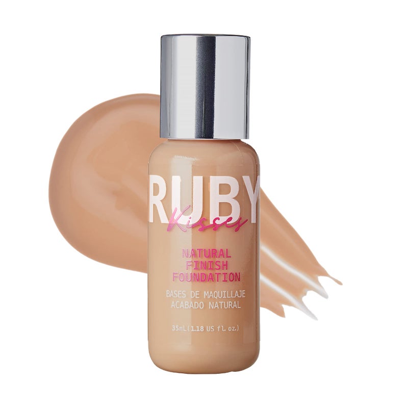 Ruby Kisses Liquid Foundation Medium Coverage, Lightweight, Natural Finish, Face Makeup for All Skin Type, Korean Makeup (Buff Beige) - Image 1