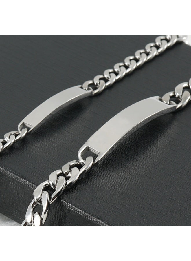 أميتوير سوار هيب هوب عصري للرجال من الفولاذ المقاوم للصدأ | تصميم سلسلة منحنية أنيقة قابلة للتخصيص، عرض 8 مم - Image 5